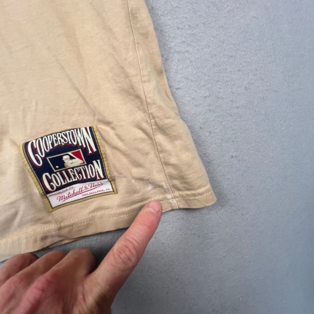 Mitchell & Ness NY Yankees T-Shirt Mens XL Tan 1996 World Series Champions - Picture 8 of 14
